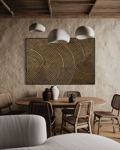 Abstract Gold Swirls: Modern Wall Art for Elegant Home Decor