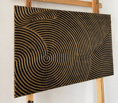 Abstract Gold Swirls: Modern Wall Art for Elegant Home Decor