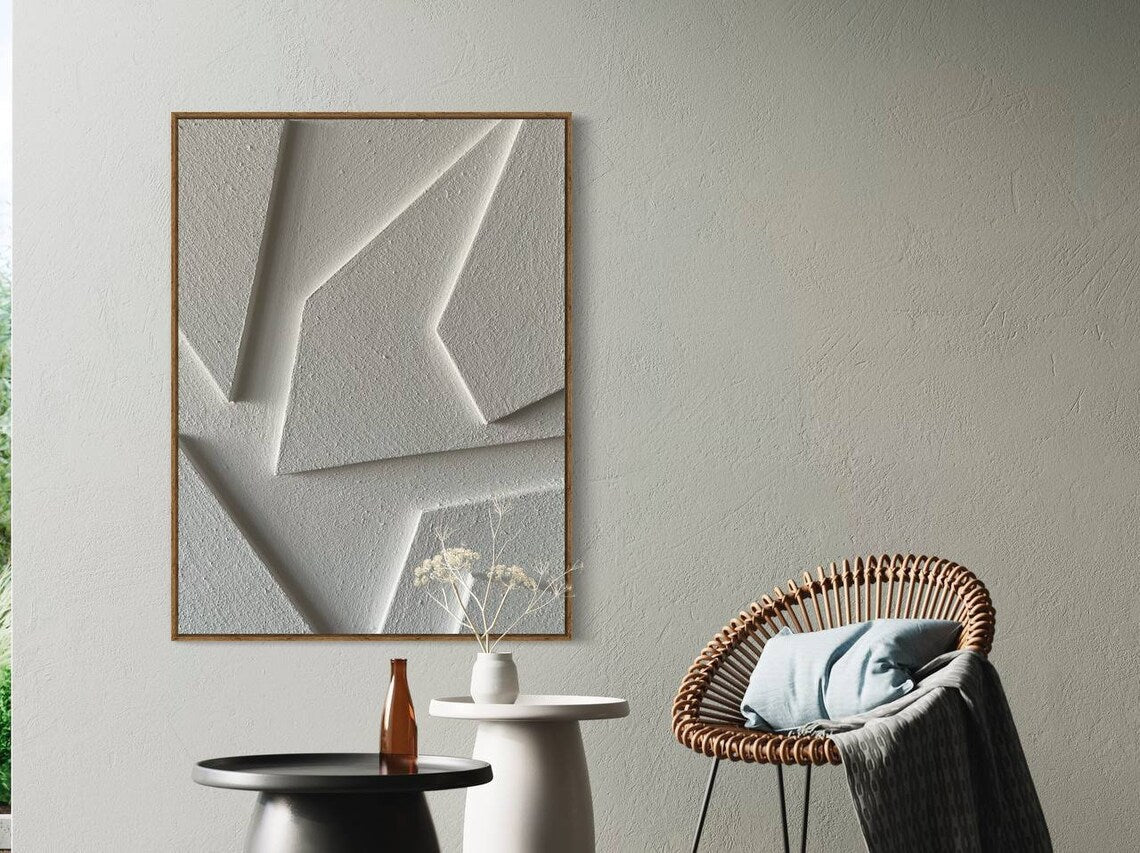 Abstract Geometric Oil Painting for Modern Home Decor