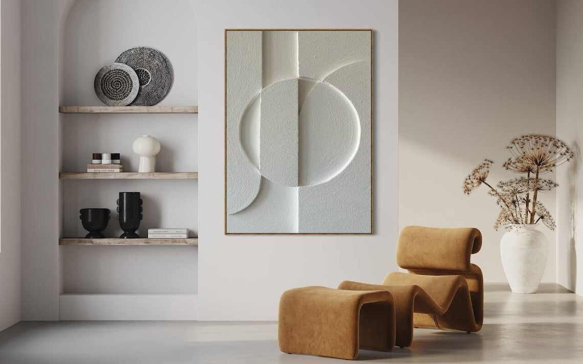 Abstract Circular Harmony in Modern Wall Art Oil Painting