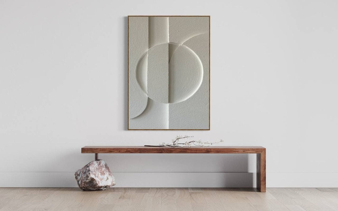 Abstract Circular Harmony in Modern Wall Art Oil Painting