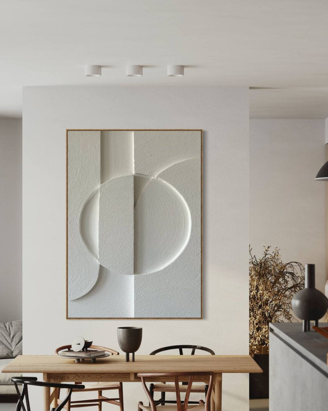 Abstract Circular Harmony in Modern Wall Art Oil Painting