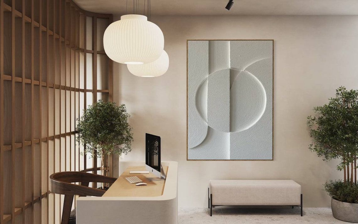 Abstract Circular Harmony in Modern Wall Art Oil Painting