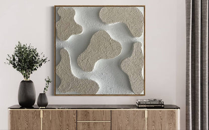 Abstract Textured Oil Painting for Modern Home Décor and Serenity