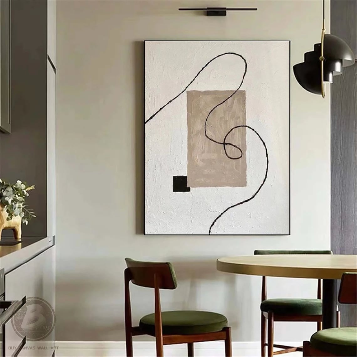 Abstract Serenity: Modern Oil Painting for Elegant Home Decor