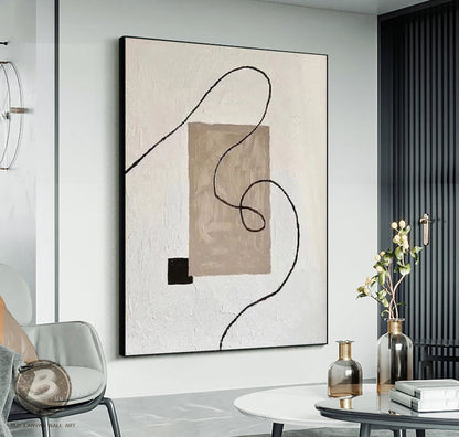 Abstract Serenity: Modern Oil Painting for Elegant Home Decor