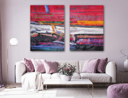 Abstract Oil Painting Marie - Colorful Modern Art for Home Décor and Wall Decoration