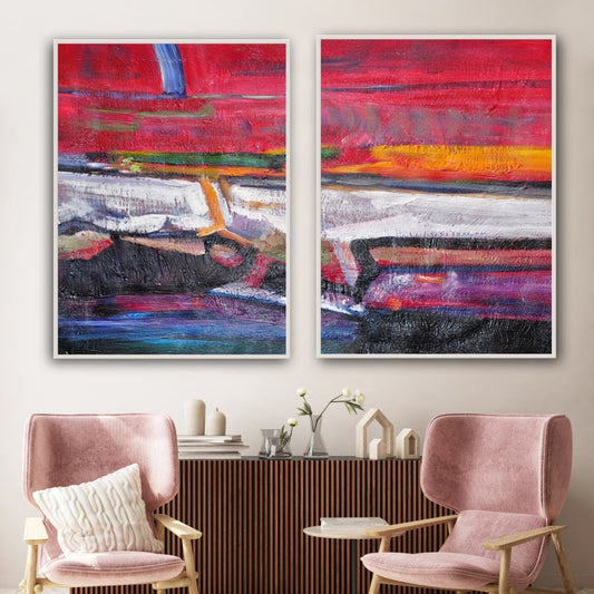 Abstract Oil Painting Marie - Colorful Modern Art for Home Décor and Wall Decoration