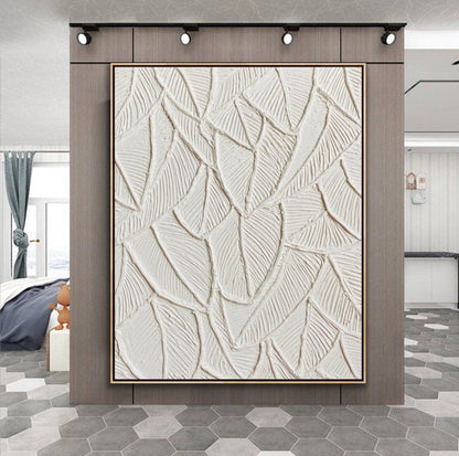 Elegant Botanical Bas-Relief Art Pair for Modern Home Decor