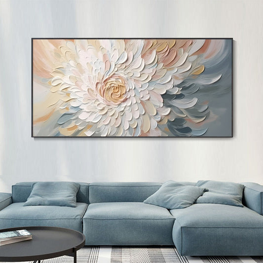 Elegant Chrysanthemum Oil Painting for Modern Home Decor