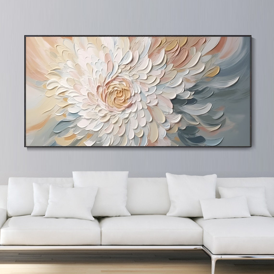 Elegant Chrysanthemum Oil Painting for Modern Home Decor