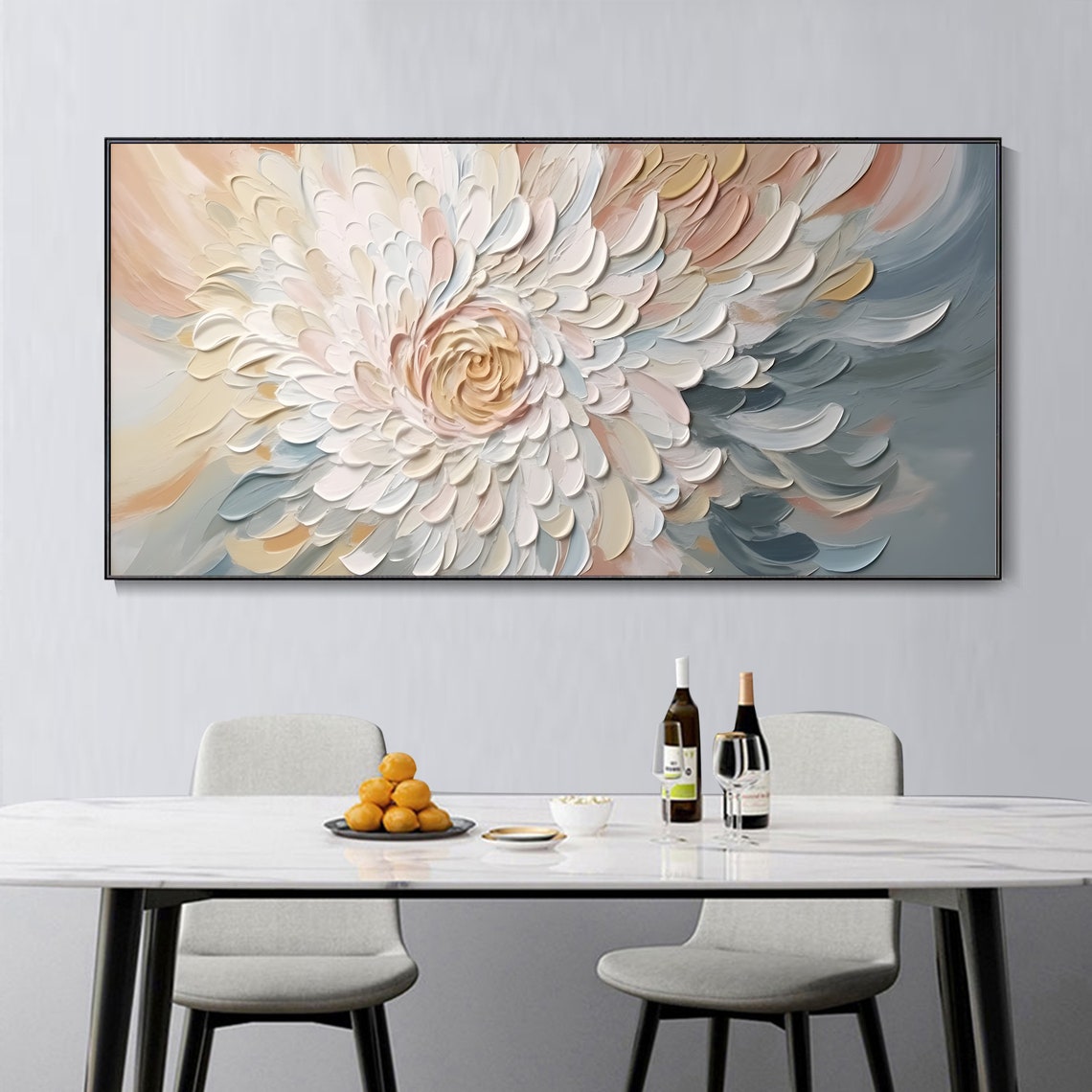 Elegant Chrysanthemum Oil Painting for Modern Home Decor