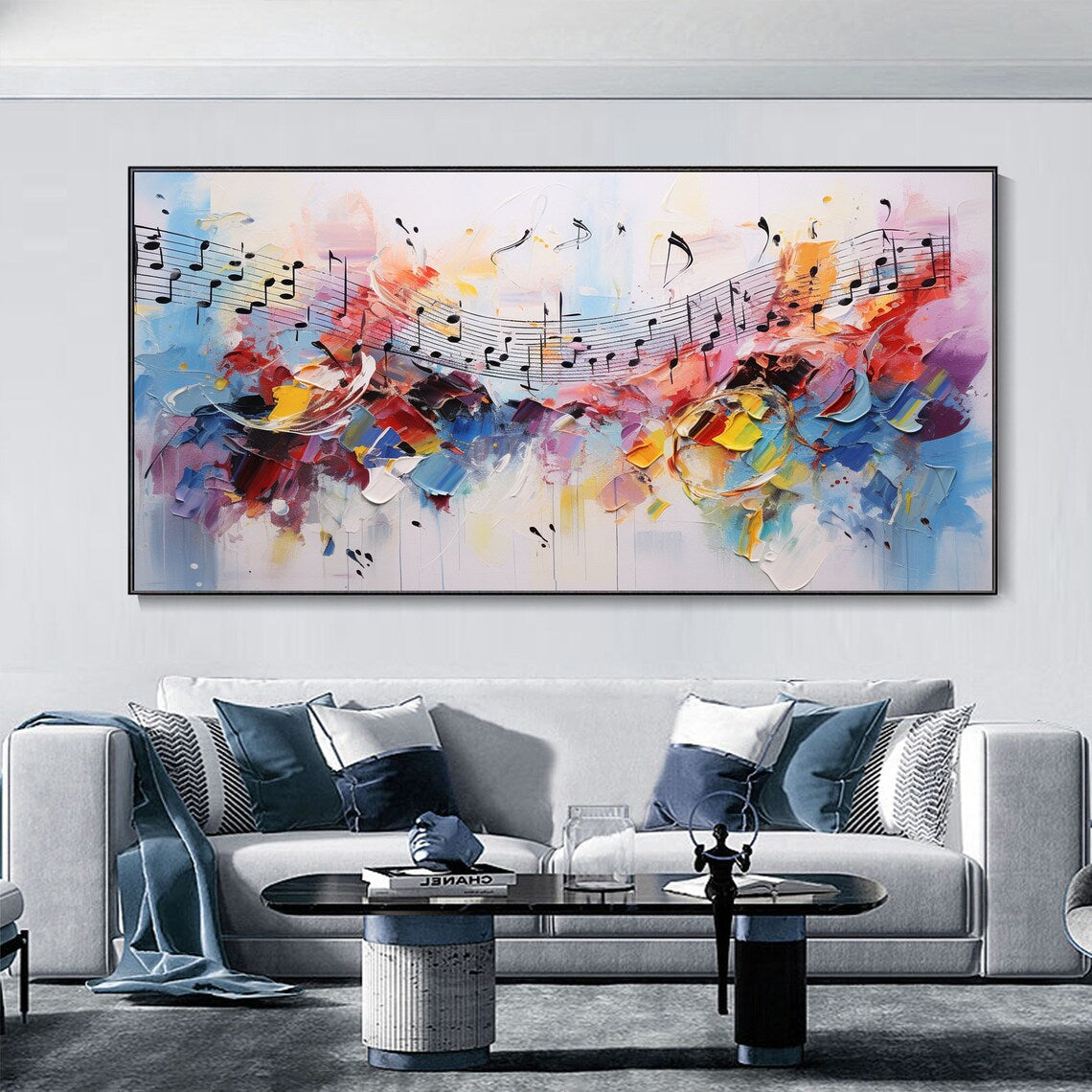 Vibrant Abstract Melody Oil Painting for Modern Home Decor