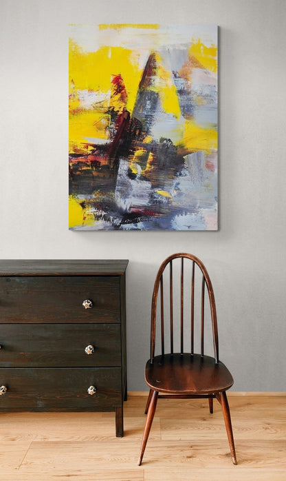 Abstract Golden Wilderness Oil Painting Set for Vibrant Home Décor