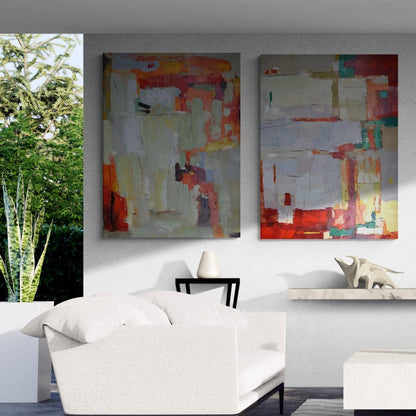 Vibrant Abstract Oil Painting for Modern Home Decor