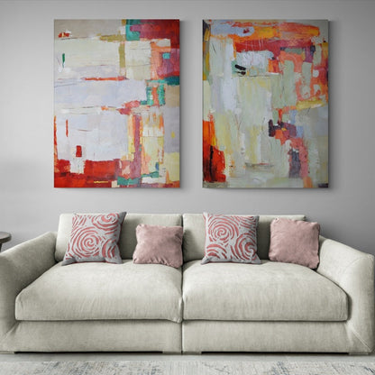 Vibrant Abstract Oil Painting for Modern Home Decor