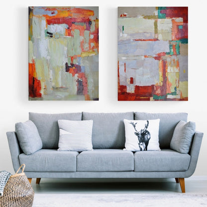 Vibrant Abstract Oil Painting for Modern Home Decor