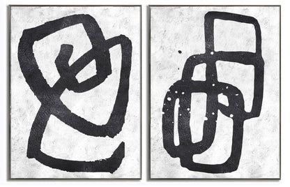 Abstract Black and White Composition for Modern Art Lovers