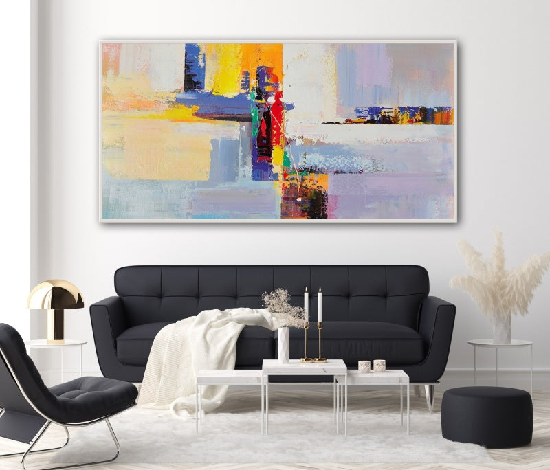 Vibrant Abstract Oil Painting for Modern Home Decor and Art Enthusiasts