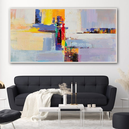 Vibrant Abstract Oil Painting for Modern Home Decor and Art Enthusiasts