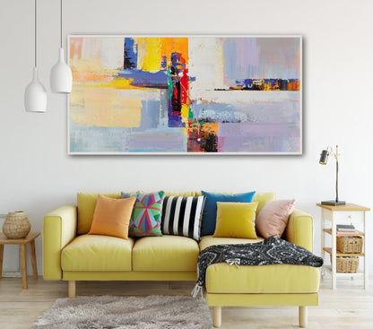 Vibrant Abstract Oil Painting for Modern Home Decor and Art Enthusiasts