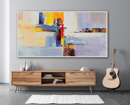 Vibrant Abstract Oil Painting for Modern Home Decor and Art Enthusiasts