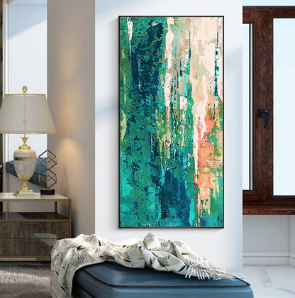 Serene Abstract Landscape Oil Painting for Modern Home Decor