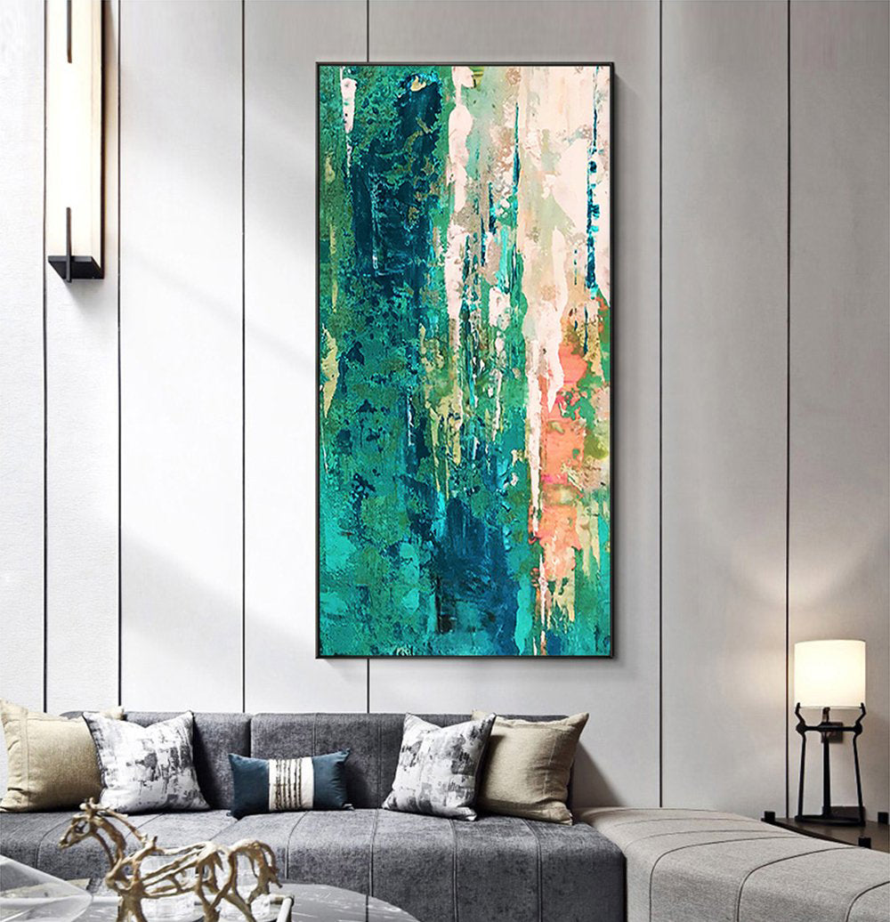 Serene Abstract Landscape Oil Painting for Modern Home Decor