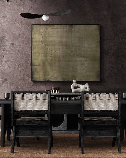 Contemporary Minimalist Line Drawing on Canvas - Elegant Home Decor Art