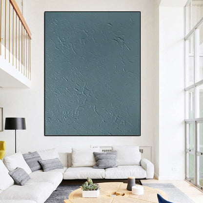 Serene Turquoise Abstract Oil Painting for Modern Home Decor