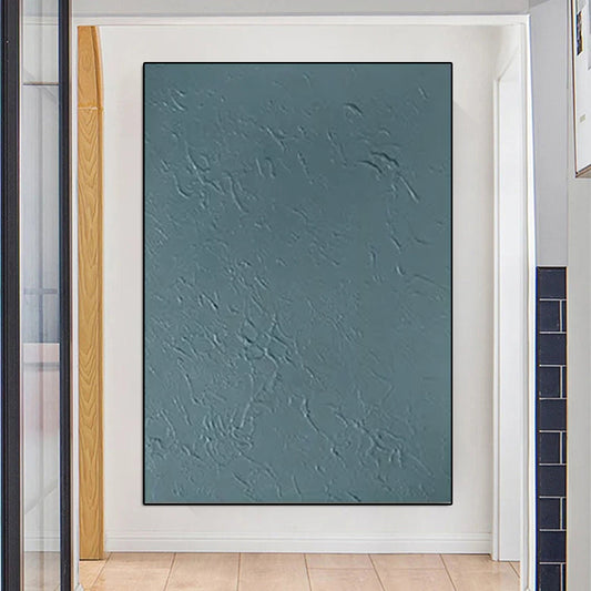 Serene Turquoise Abstract Oil Painting for Modern Home Decor