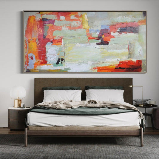 Vibrant Abstract Oil Painting for Modern Home Decor and Art Enthusiasts