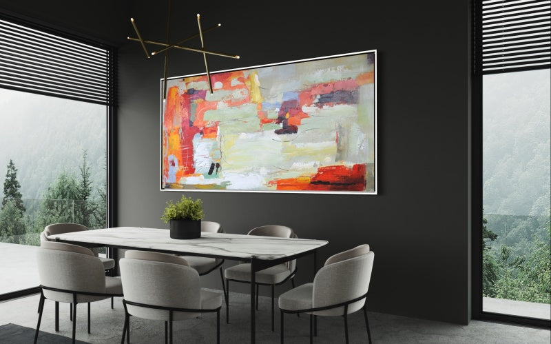 Vibrant Abstract Oil Painting for Modern Home Decor and Art Enthusiasts