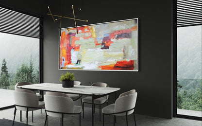 Vibrant Abstract Oil Painting for Modern Home Decor and Art Enthusiasts