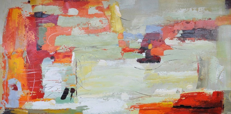 Vibrant Abstract Oil Painting for Modern Home Decor and Art Enthusiasts