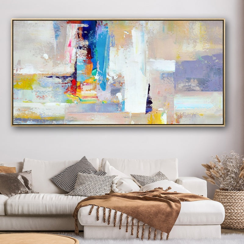 Vibrant Abstract Oil Painting for Modern Home Décor