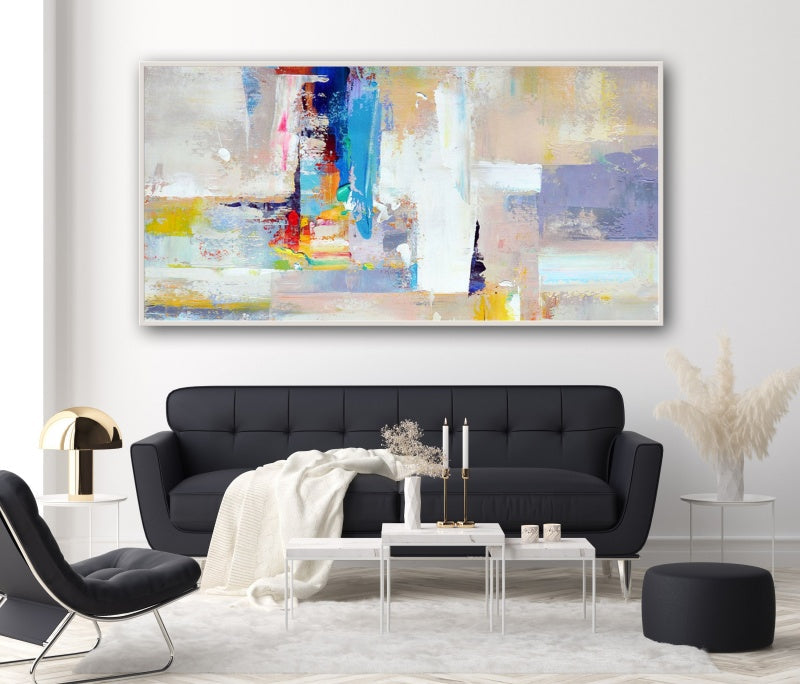 Vibrant Abstract Oil Painting for Modern Home Décor