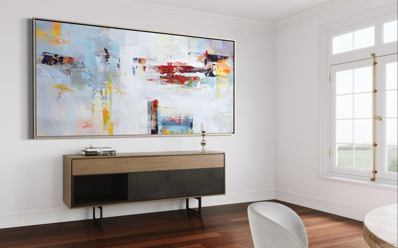 Vivid Abstract Oil Painting: Contemporary Home Decor for Modern Art Lovers