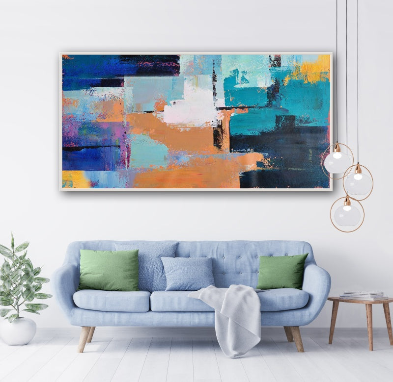 Vibrant Abstract Oil Painting for Modern Home Decor