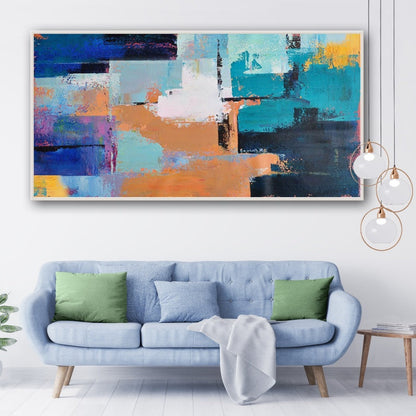 Vibrant Abstract Oil Painting for Modern Home Decor