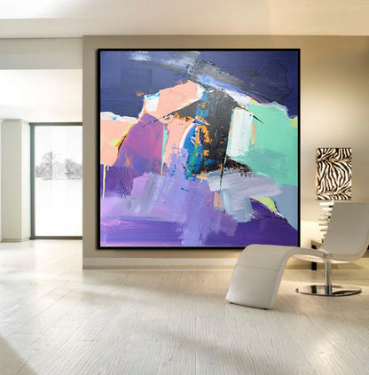 Vibrant Abstract Oil Painting Reflecting Creative Imagination and Colorful Expression