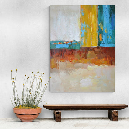 Vibrant Abstract Oil Painting for Modern Home Decor and Art Lovers