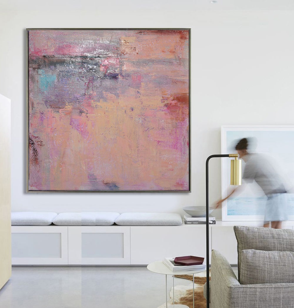 Abstract Serenity: Gentle Colors in Modern Oil Painting for Tranquil Spaces