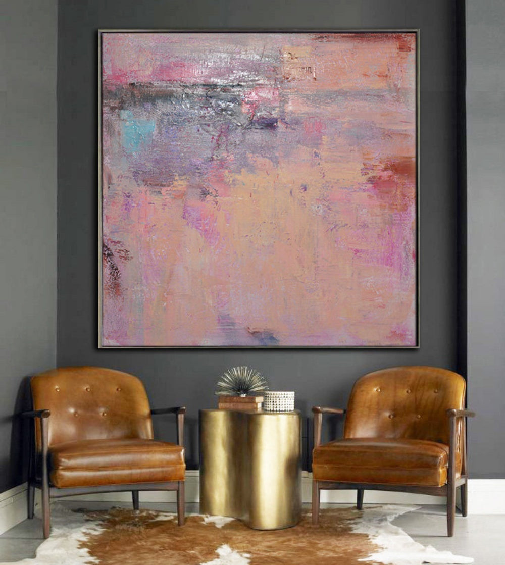 Abstract Serenity: Gentle Colors in Modern Oil Painting for Tranquil Spaces