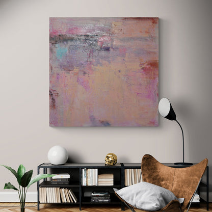 Abstract Serenity: Gentle Colors in Modern Oil Painting for Tranquil Spaces