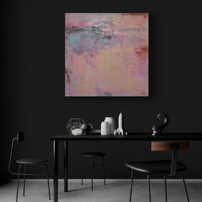 Abstract Serenity: Gentle Colors in Modern Oil Painting for Tranquil Spaces