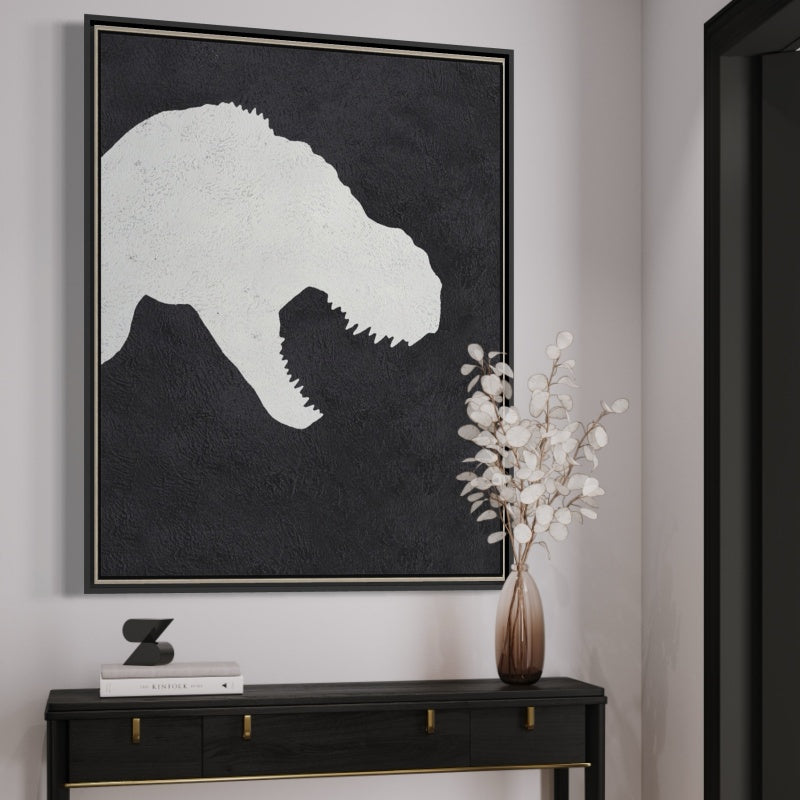 Abstract Bear Silhouette Oil Painting for Modern Home Decor