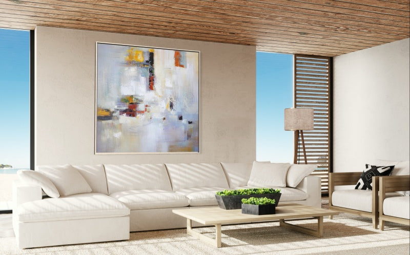 Serene Abstract Oil Painting for Modern Home Decor – Inspirational Colorful Artwork