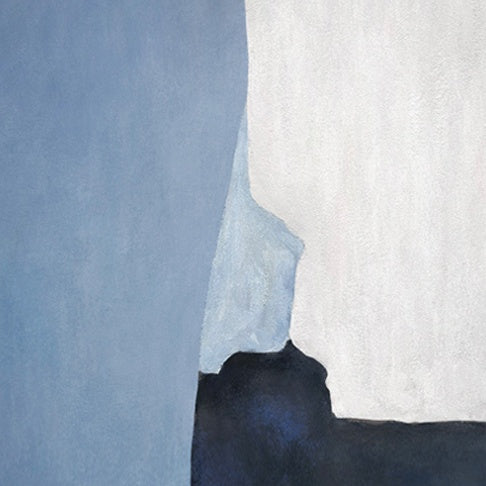 Serene Blue Abstract Oil Painting – Tranquil Waves in Contemporary Art