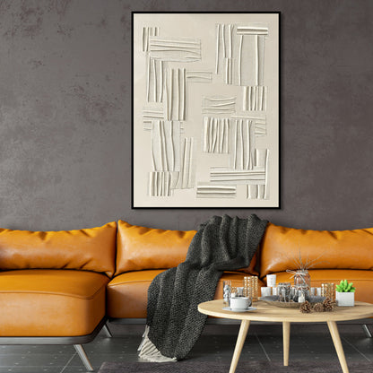 Textured Elegance: Modern Abstract Oil Painting for Contemporary Decor